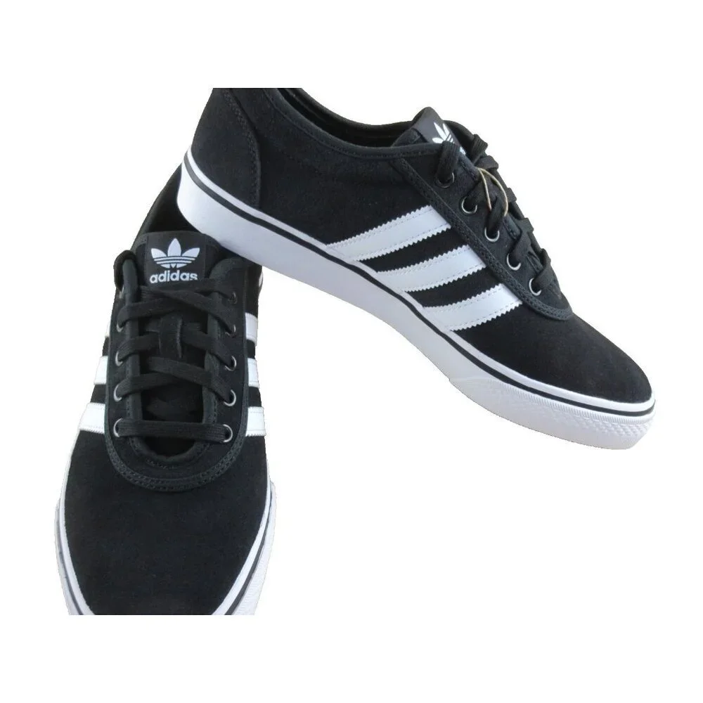 Adidas Men's Adi Ease Classic Skate Shoes Core Black White Striped Size 9.5 NIB